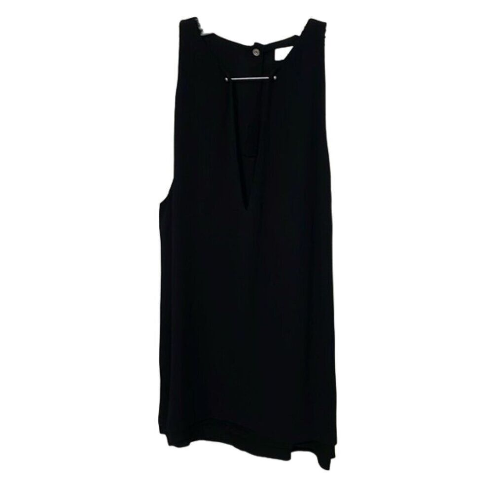 A.L.C Black Sleeveless Silk Top Womens Size 4 Minimalist Academia